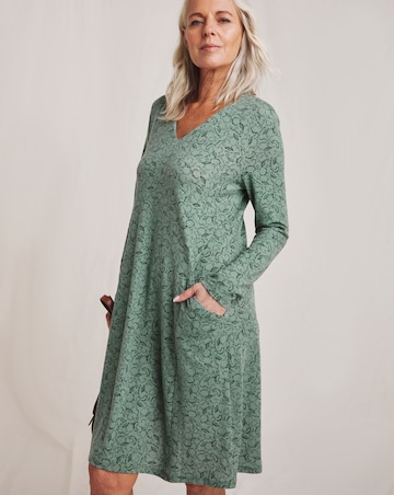 Julipa Printed Jersey Pocket Shift Dress