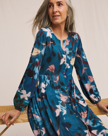 Julipa Button Through Jersey Midi Dress