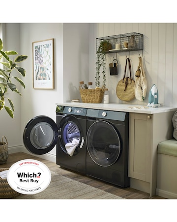 Hisense 7 Series WF7S1247BB AI Wifi-enabled 12kg 1400 spin Washing Machine Black
