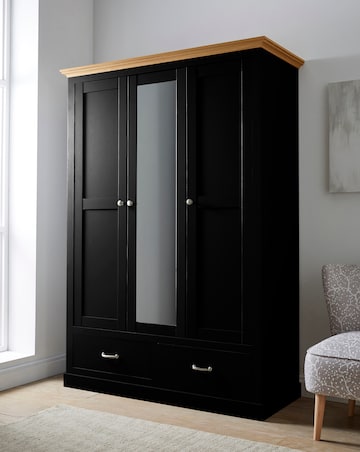 Julipa Ashford 3 Door 2 Drawer Wardrobe with Mirror