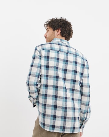 Long Sleeve Linen Check Shirt