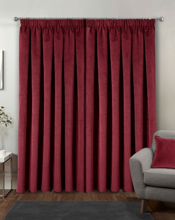 Oxford 100% Blackout Pencil Pleat Velvet Curtain