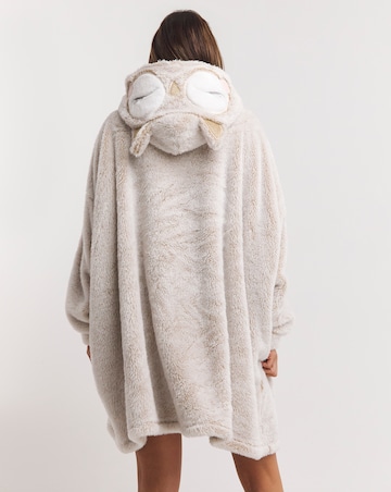 Christmas Owl Oversized Hooded Lounge Dress