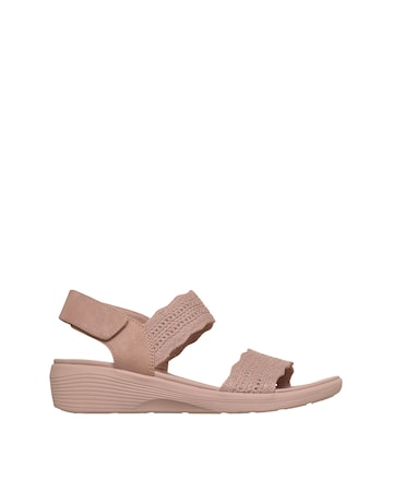 Skechers Arya Glitter Knit Sling Back Blush Sandals - Standard Fit (D)