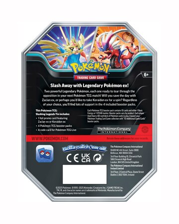 Pokemon TCG: Slashing Legends Ex Tin - Zacian