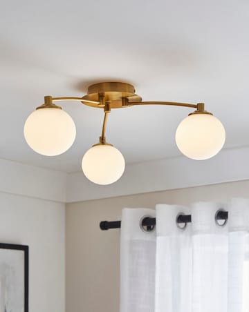 3 Glass Shades Ceiling Light