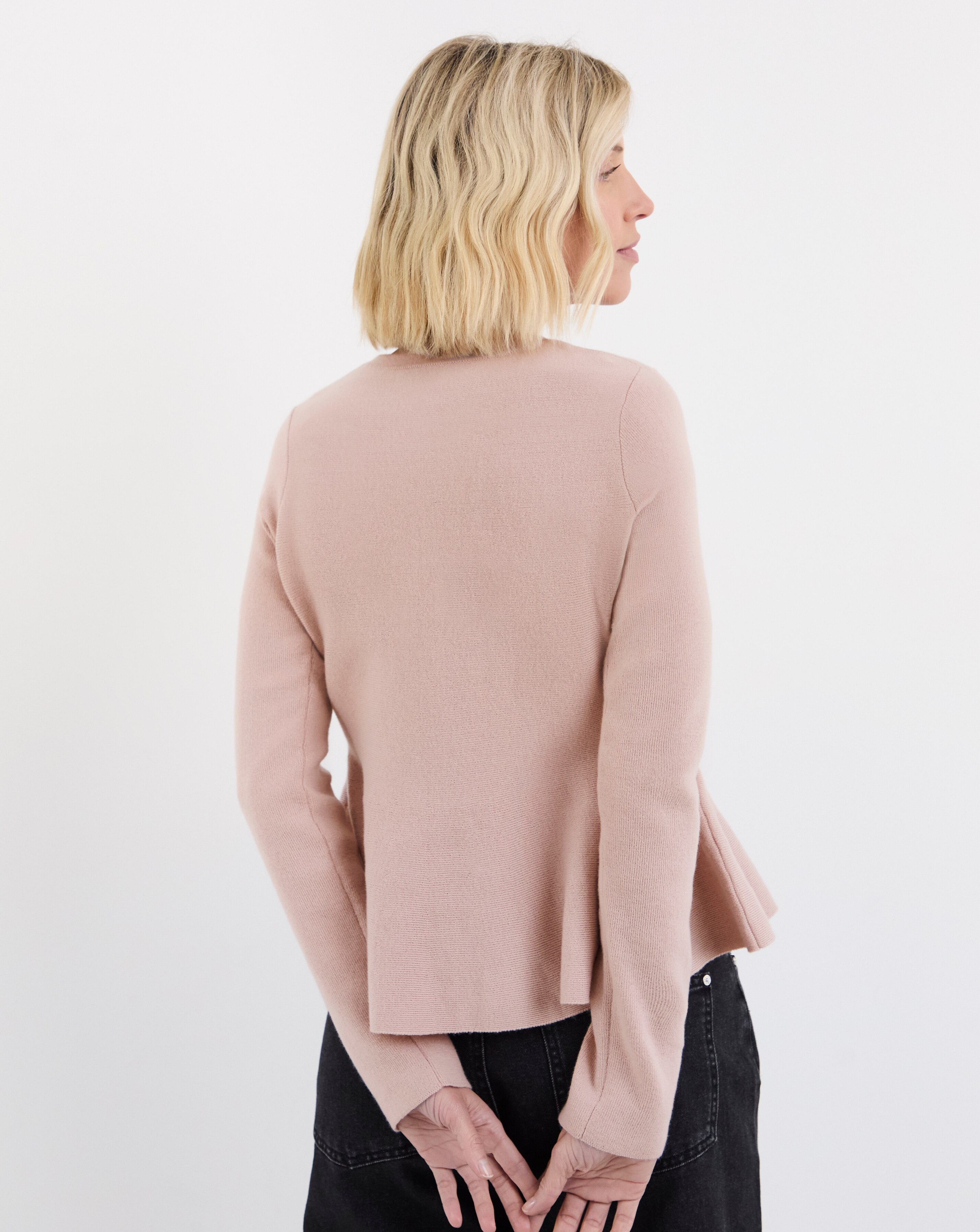 Round Neck Peplum Cardigan | JD Williams