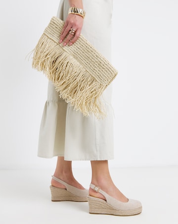 Neo Espadrille Wedge Slingback Shoes - Wide Fit (E)