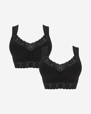 2 Pack Lace Trim Comfort Tops A-D