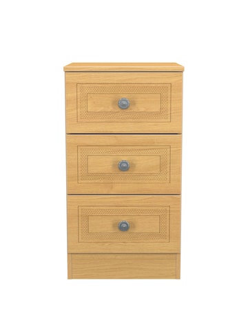 Richmond Ready Assembled 3 Drawer Bedside Table