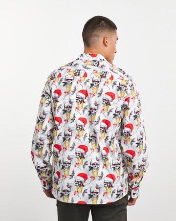 Joe Browns Christmas Skull Shirt Long Length