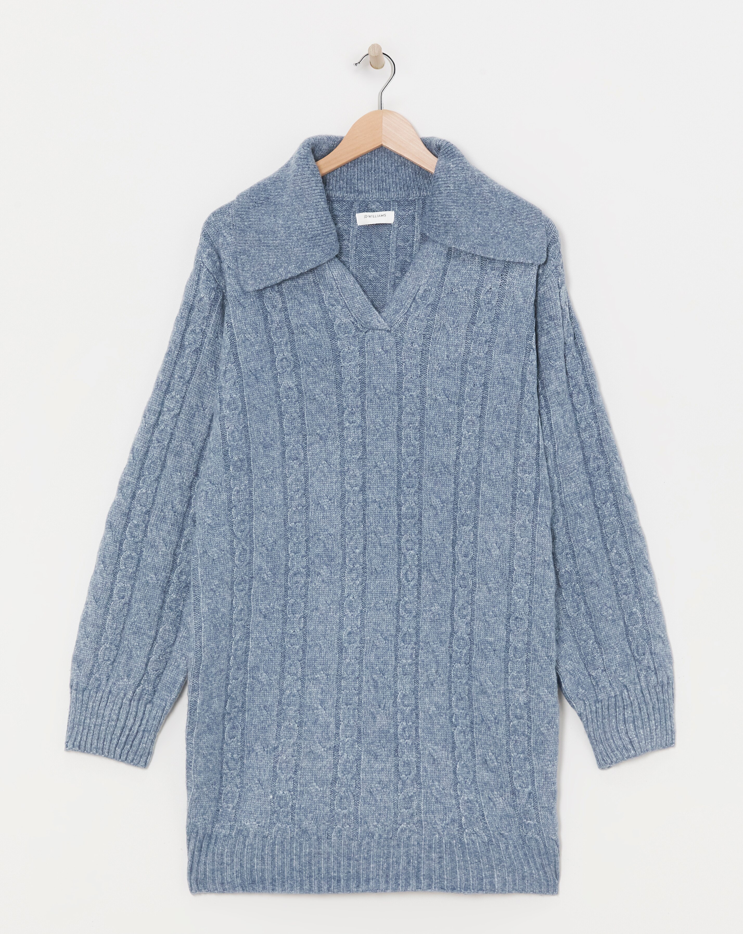 Cable Collar Jumper Dress