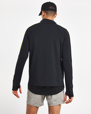 Jacamo Active Zip Up Training Top Lime/Grey