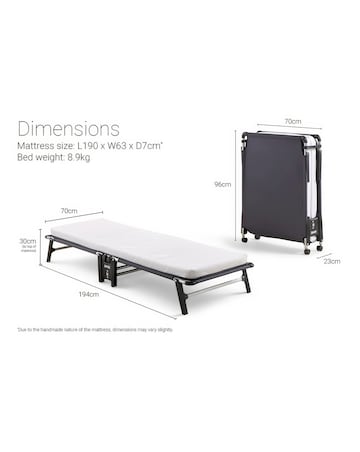 Jay-Be Hideaway Folding Bed with e-Fibre Mattress Single