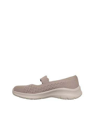 Skechers Taupe Bedford Slip On Mary Jane Shoes - Standard Fit (D)