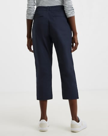 Navy Stretch Cropped Chino Trouser
