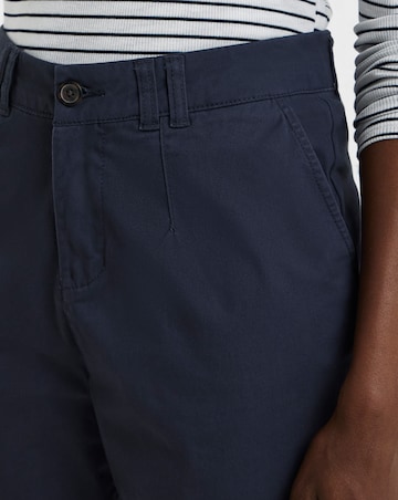 Navy Stretch Cropped Chino Trouser
