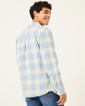 FatFace Checked Print Shirt - Blue