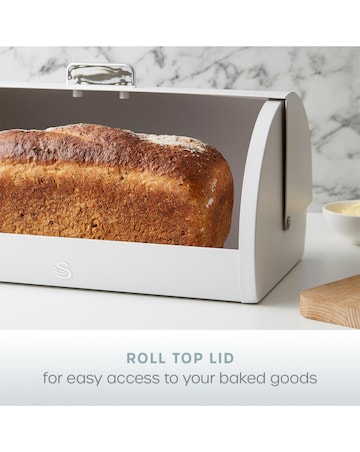Swan Serenity Bread Bin White