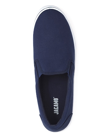 Jack Slip On Canvas Pump Wide Fit