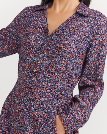 Julipa Shirred Waist Shirt Dress