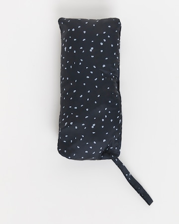 Longline Navy Spot Printed Pac A Mac