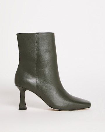 Leather Square Toe Boot - Wide Fit (E)