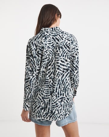 Printed Linen Mix Shirt