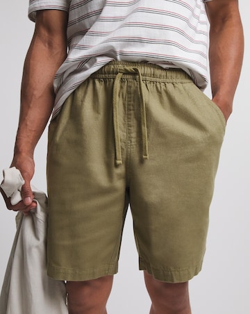Linen Mix Elasticated Short