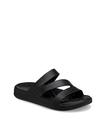 Crocs Black Getaway Strappy Slider Sandals -Standard Fit (D)