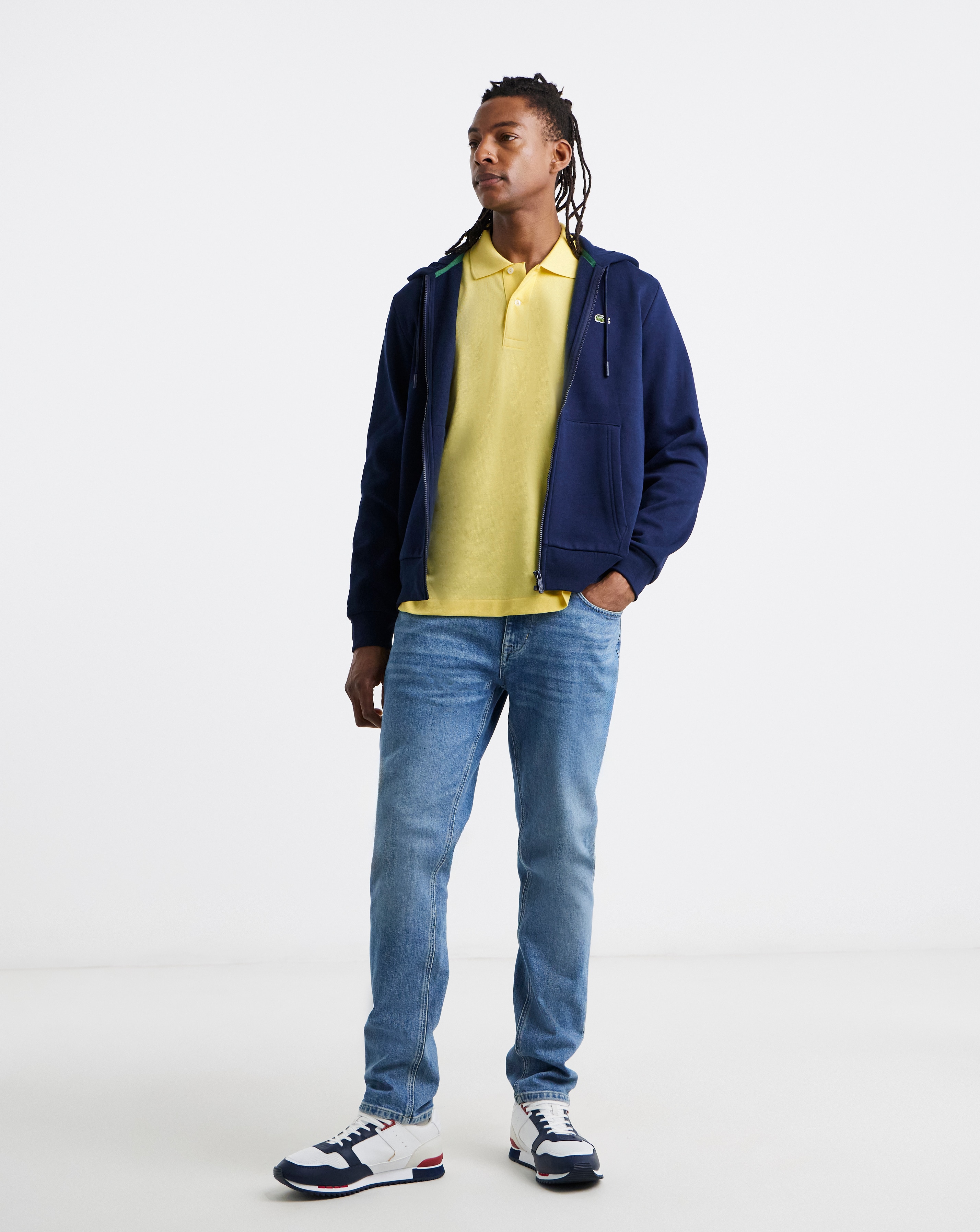 Lacoste Classic Short Sleeve Pique Polo - Yellow | JD Williams