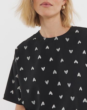 Printed Boxy Short Sleeve Top