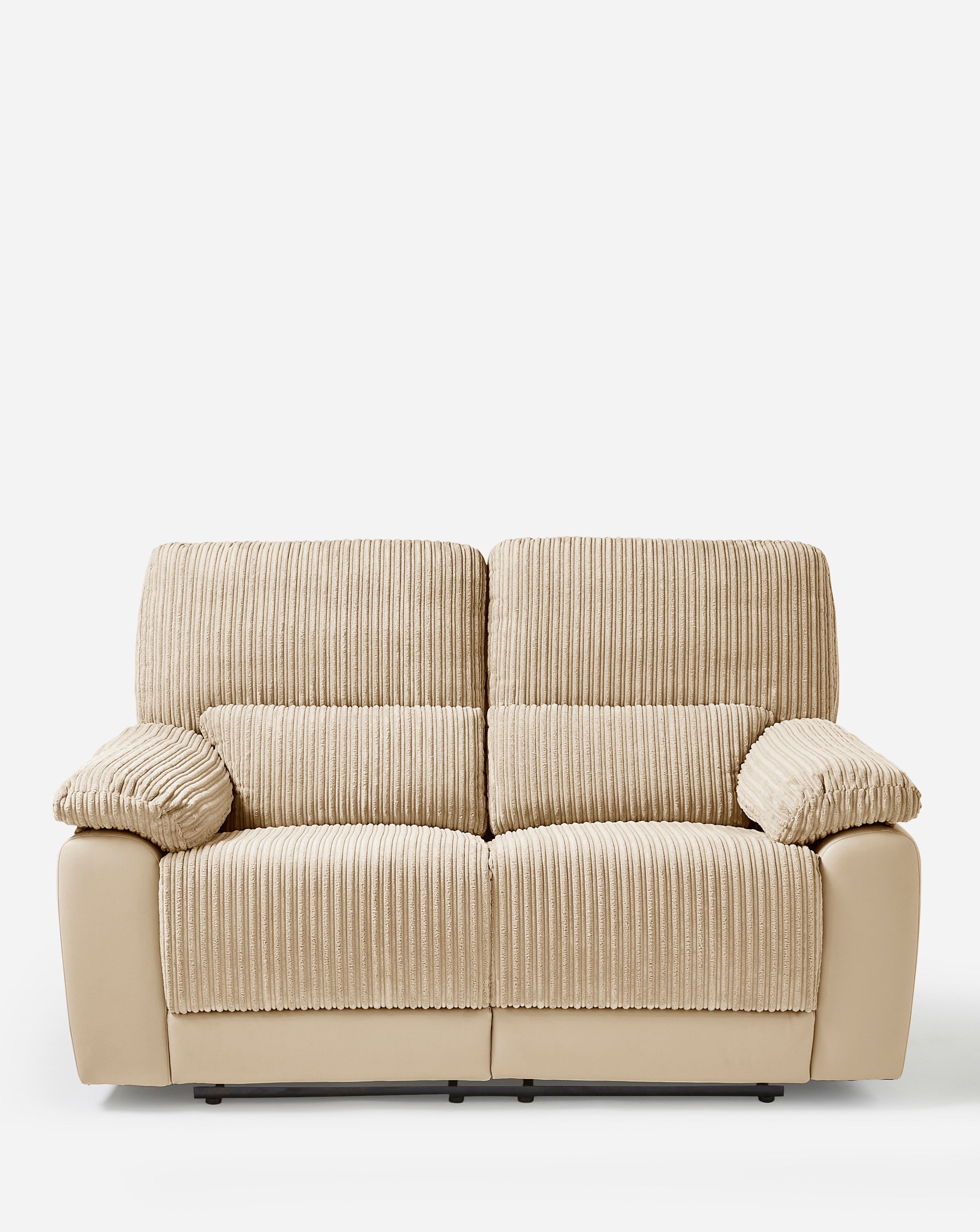 Harlow Fabric/Faux Leather Recliner 2 Seater Sofa | JD Williams