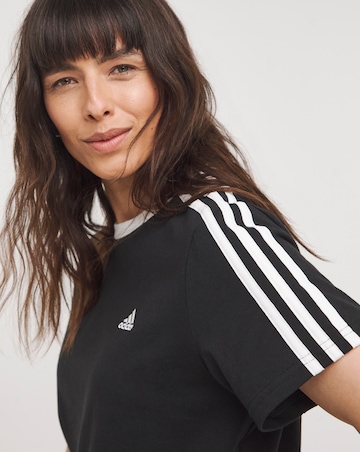 adidas 3 Stripe T-Shirt