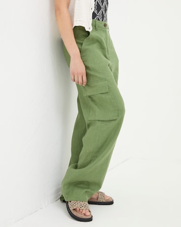 FatFace Demi Linen Blend Cargo Trouser