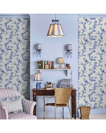 Cath Kidston Birds & Berries Blue Wallpaper