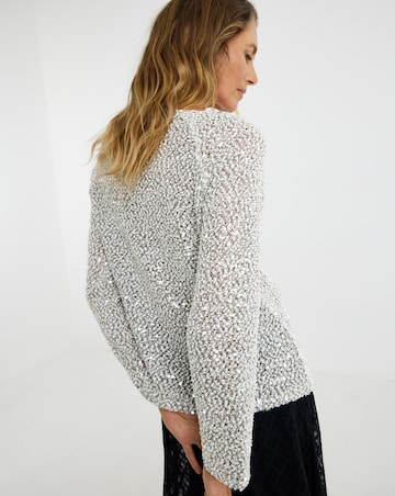 Mono Sequin Popcorn Slouch Top