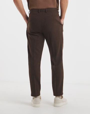 Tweed Pleat Front Tapered Trouser