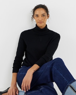 Black High Neck Jumper