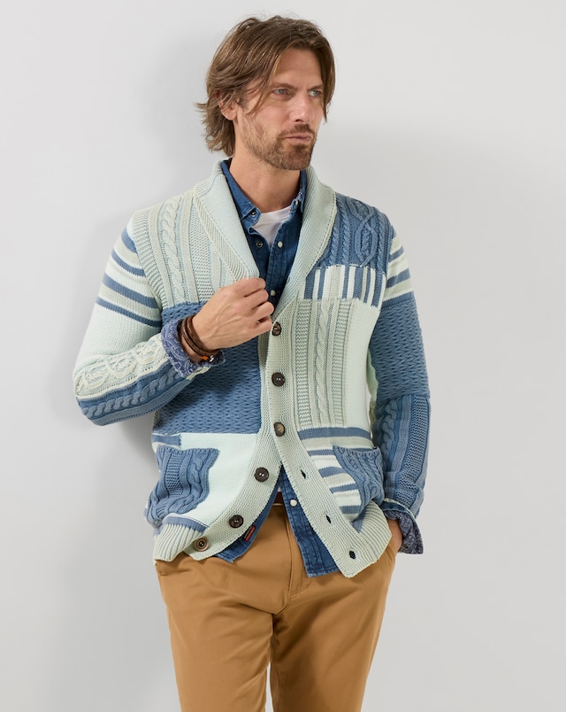 Joe Browns Perfect Patch Cardigan - Blue Multi