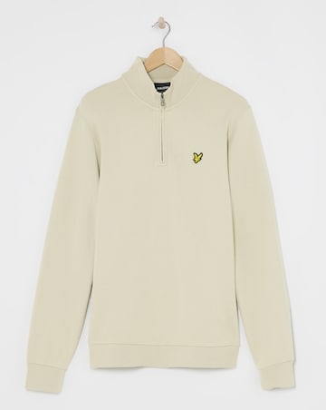 Lyle & Scott Loopback 1/4 Zip Sweat - Taupe