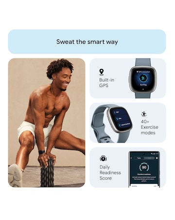 Fitbit Versa 4 Smart Watch - Waterfall Blue