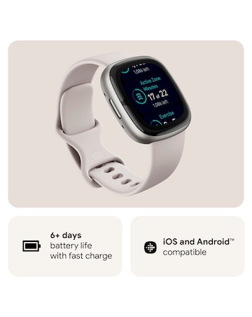 Fitbit Sense 2 Smart Watch - Lunar White