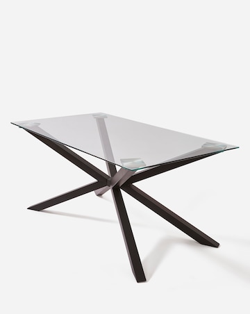 Bodie Black 6 Seater Dining Table with 6 Emilie Velvet Chairs