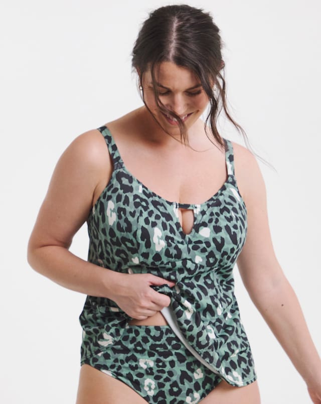 Elomi Jungle Bay Non Wired Moulded Cup Tankini Top Olive