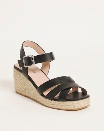 Crossover Espadrille Sandal - Wide Fit (E)