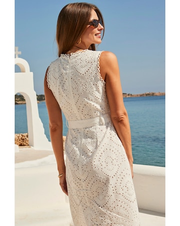 Sosandar Broderie Detail Dress