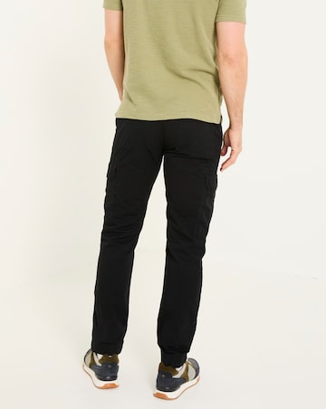 Fatface Bude Cargo Trousers - Washed Black