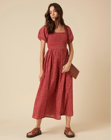 Nobody's Child Tasmin Midi Dress Ina Ditsy Red