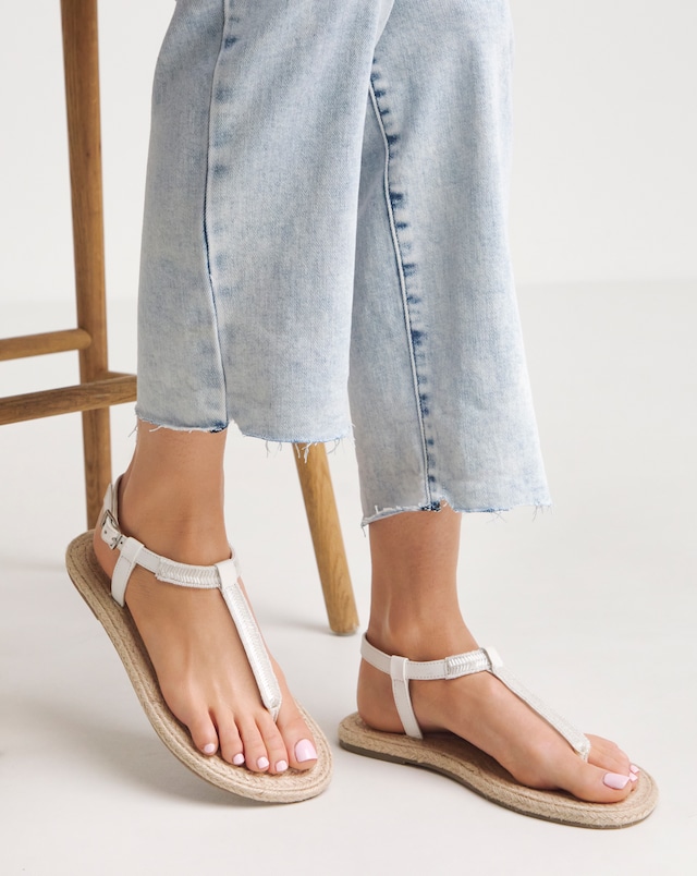 Simply Be Marcia Embellished Flat Sandals - Wide Fit (E)